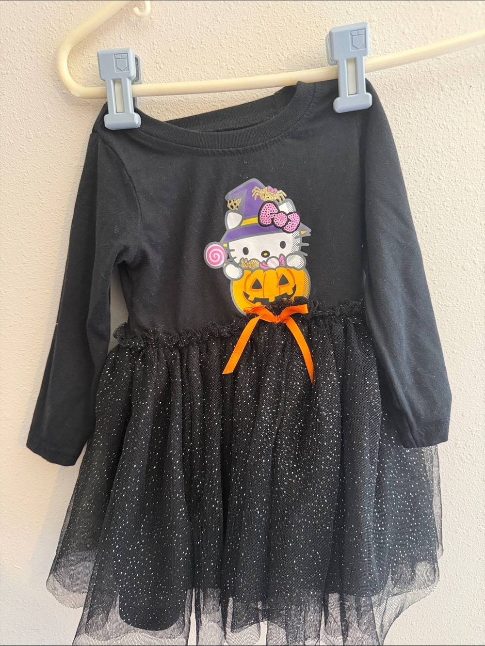 Hello Kitty Black and Orange Halloween Tutu Dress - Kids Costume